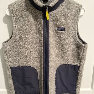 Patagonia Light Gray Sherpa Vest